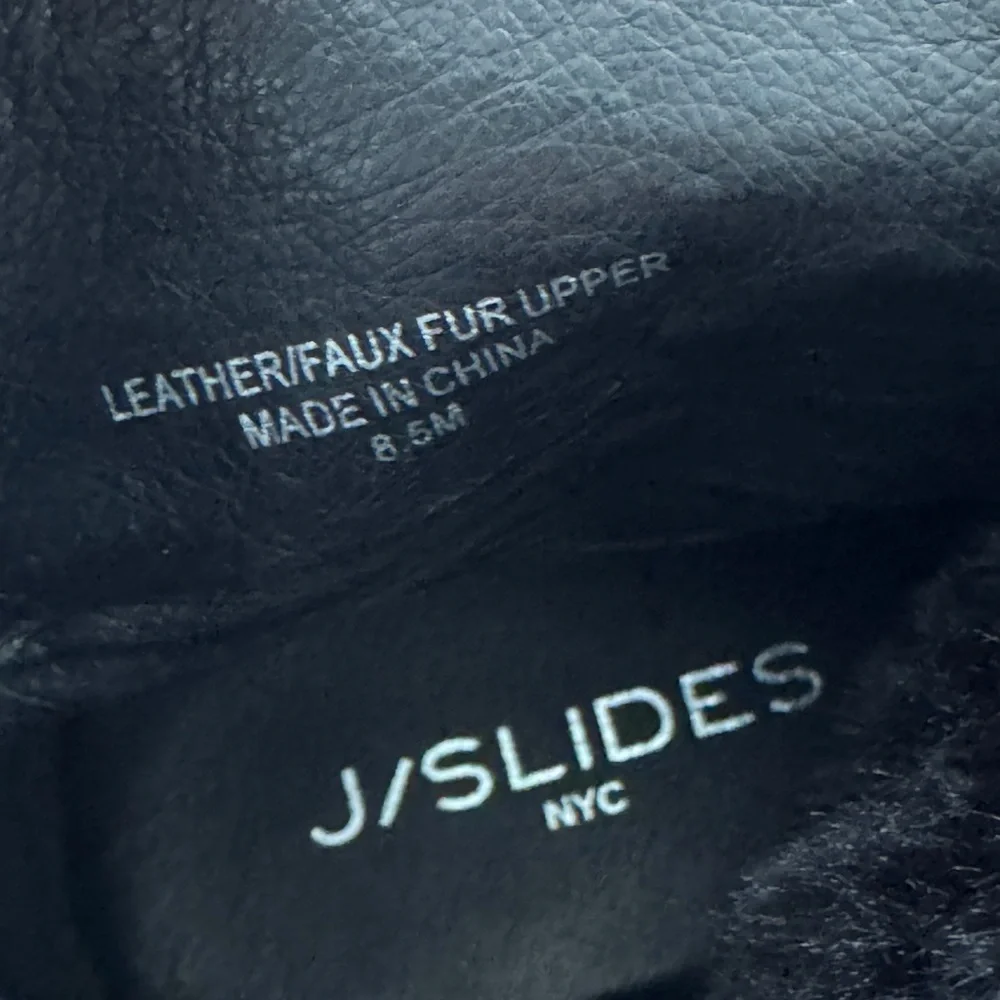 J/Slides NYC leather and faux fur boots Size 8.5‎ M - Picture 5 of 6